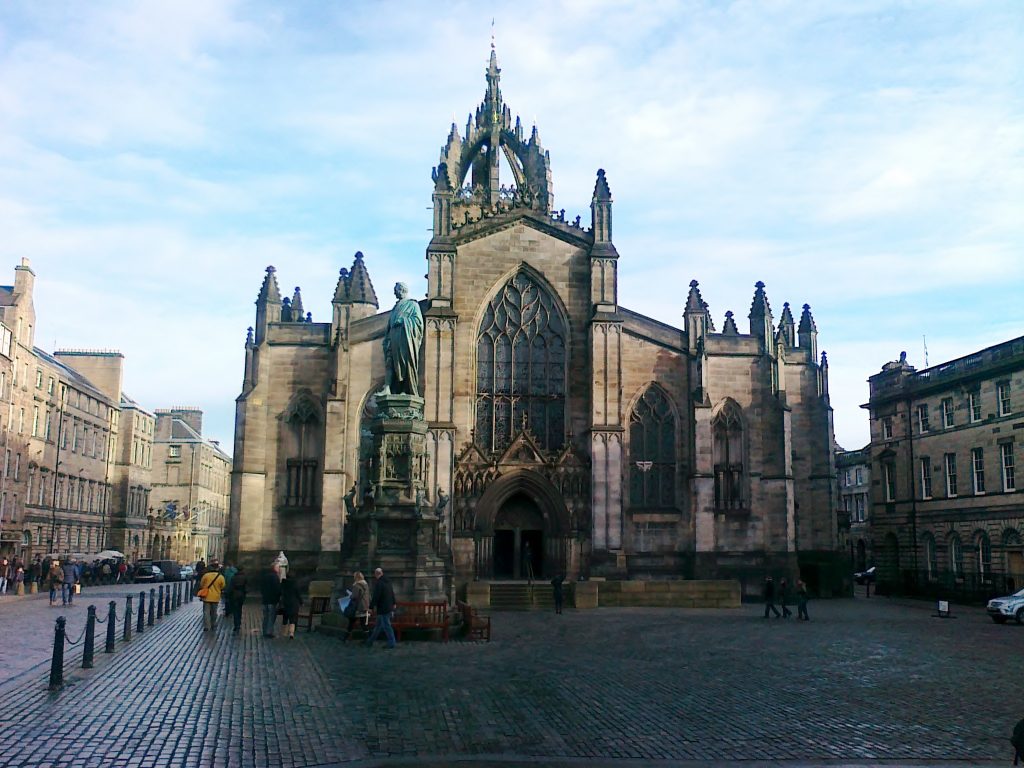 St Giles Cathedral near Former Location of Old Tolbooth Jail Edinburgh